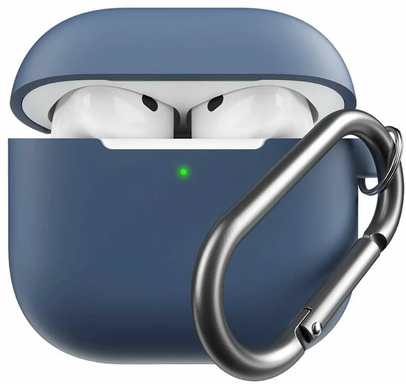„Class and Culture LLC KeyBudz Elevate Keychain“ – silikoninis apsauginis dėklas, skirtas 4-osios kartos „AirPods“ ausinėms (kobalto mėlynas)