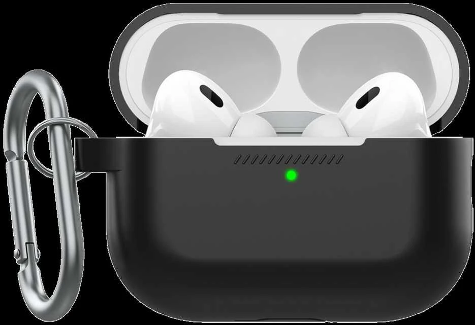 „Class and Culture LLC KeyBudz Elevate Keychain“ – silikoninis apsauginis dėklas, skirtas „AirPods Pro 2“ (juodas)