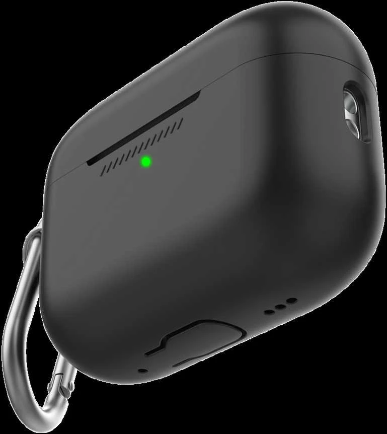 „Class and Culture LLC KeyBudz Elevate Keychain“ – silikoninis apsauginis dėklas, skirtas „AirPods Pro 2“ (juodas)