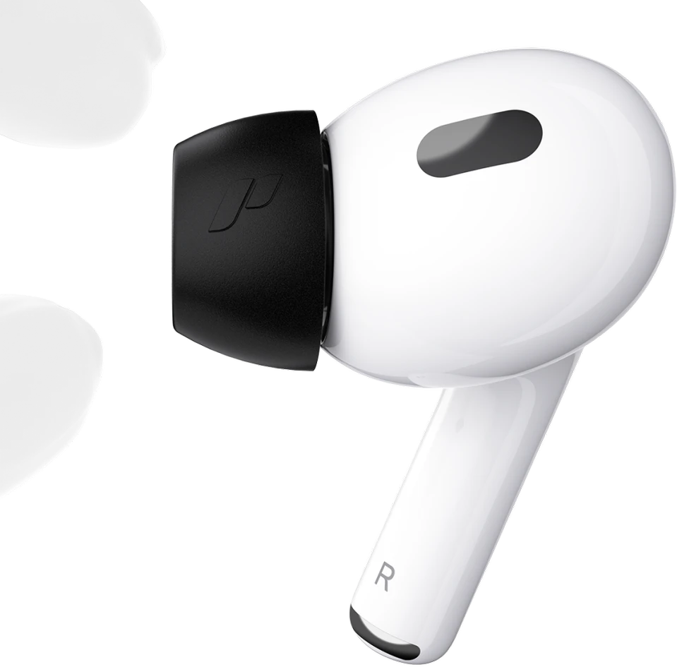 KeyBudz HyperFoam Memory Foam Tips skirta AirPods Pro - Matt juodas