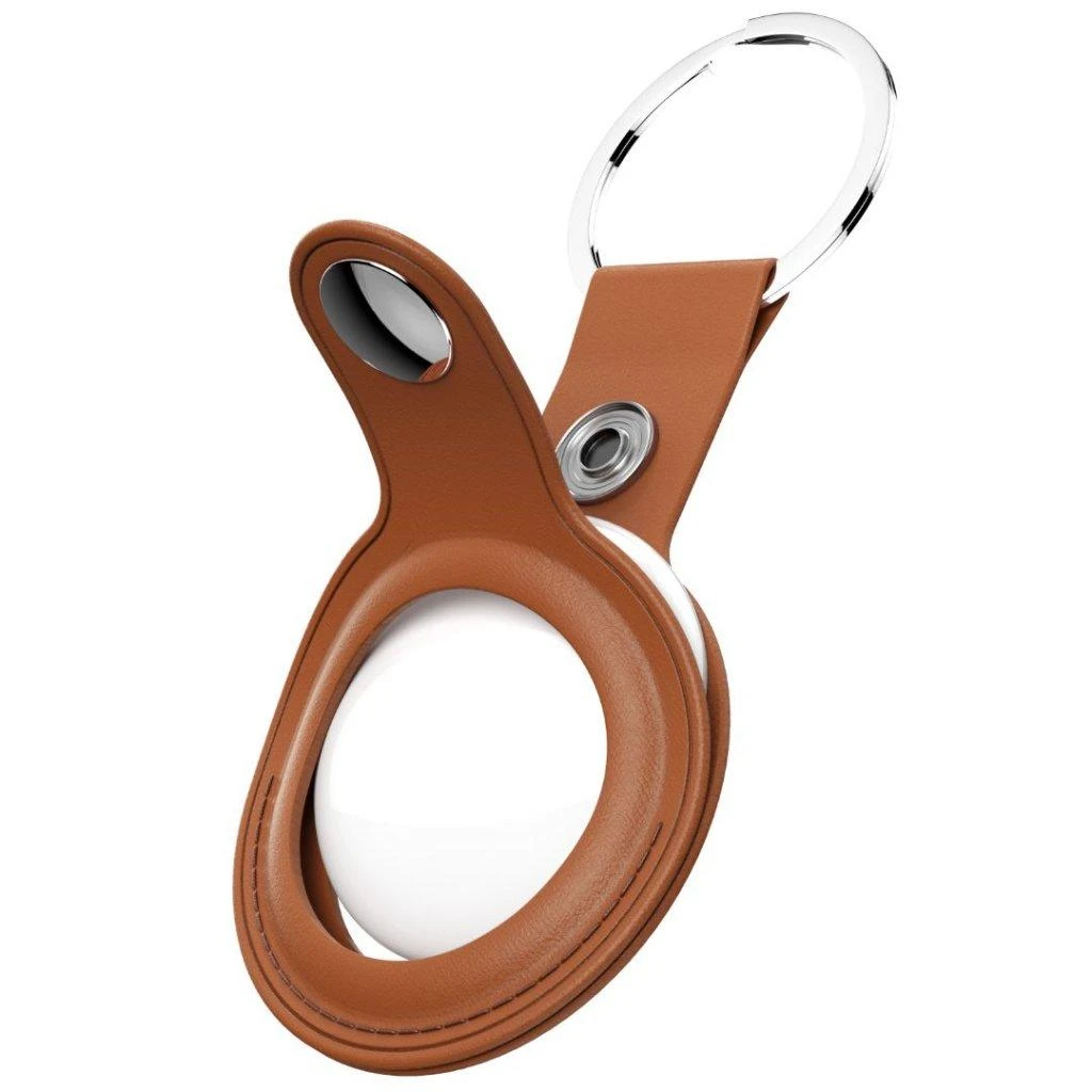 KeyBudz KeyBudz AirTag Keyring - Odinis apsauginis dėklas AirTag 2-pack (Tan)