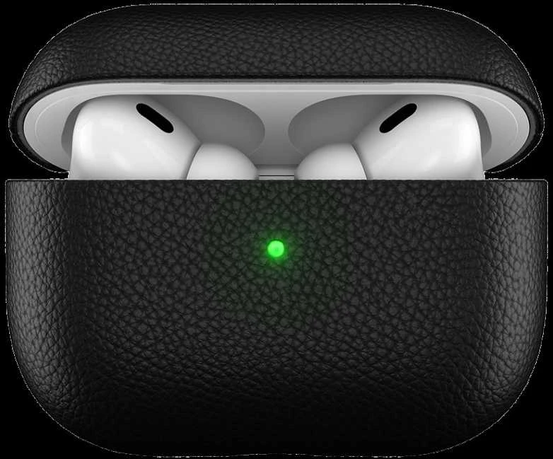 KeyBudz Artisan Series Leather dėklas skirtas AirPods Pro 2 - Juodas