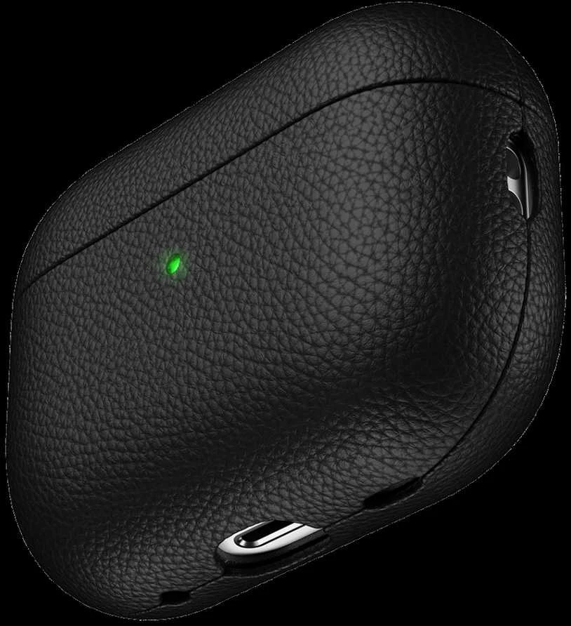 KeyBudz Artisan Series Leather dėklas skirtas AirPods Pro 2 - Juodas