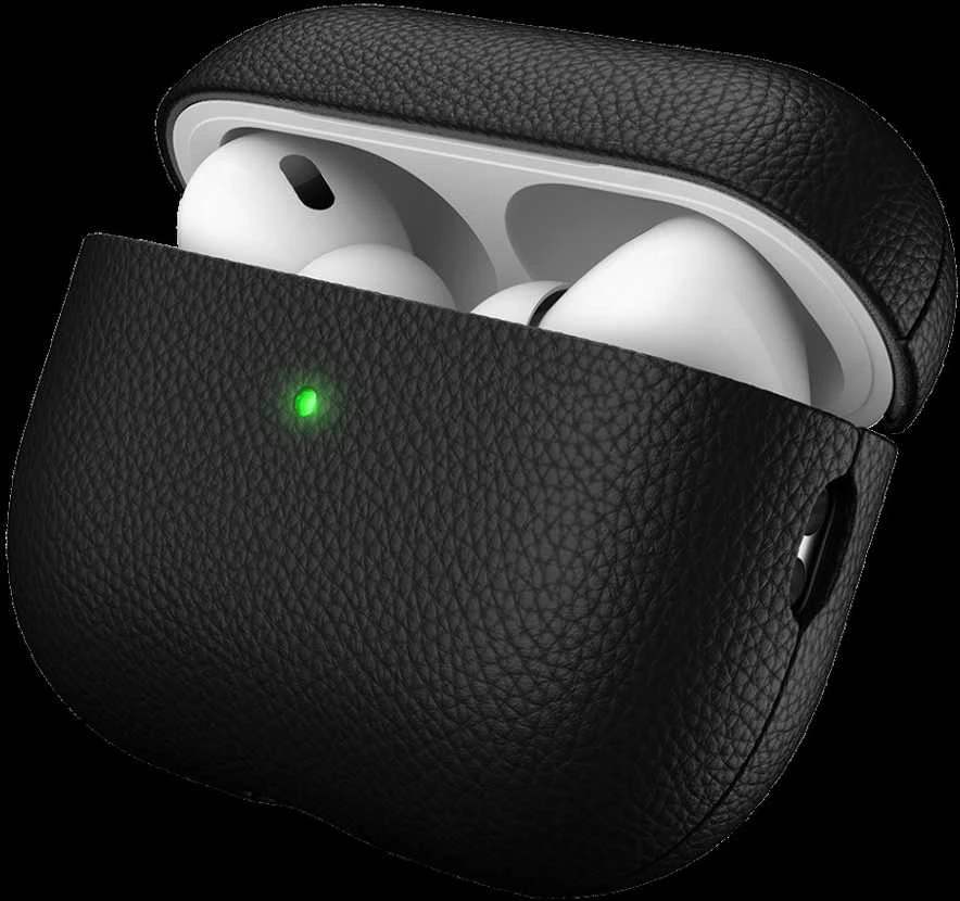 KeyBudz Artisan Series Leather dėklas skirtas AirPods Pro 2 - Juodas