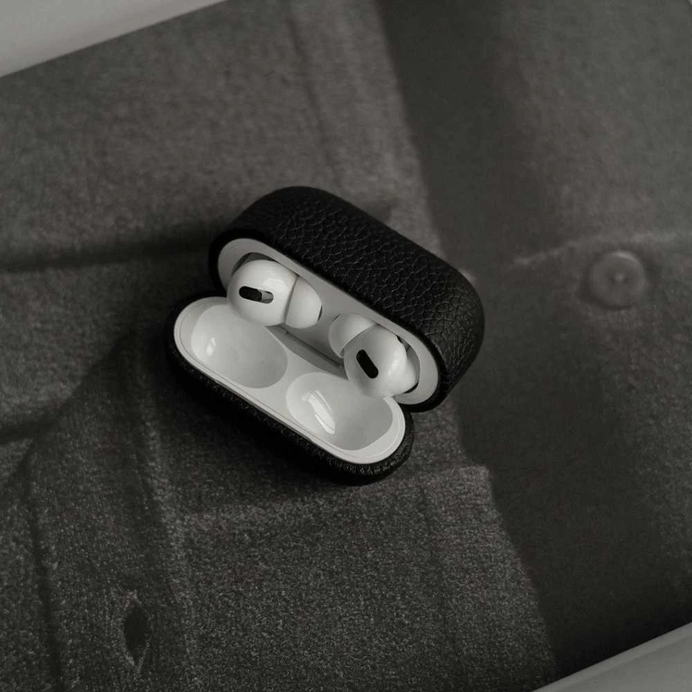 KeyBudz Artisan Series Leather dėklas skirtas AirPods Pro 2 - Juodas