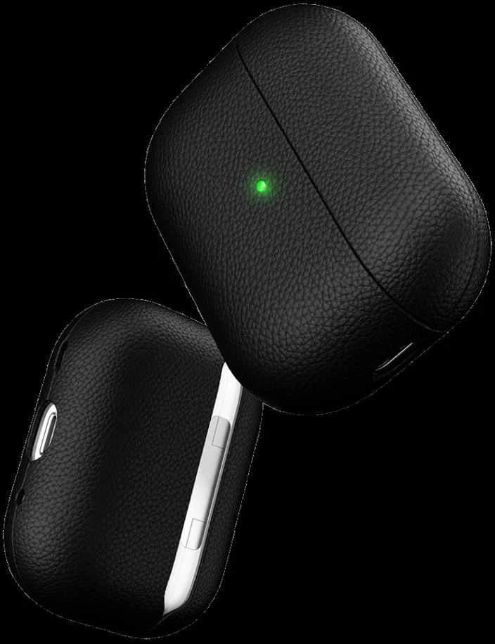 KeyBudz Artisan Series Leather dėklas skirtas AirPods Pro 2 - Juodas