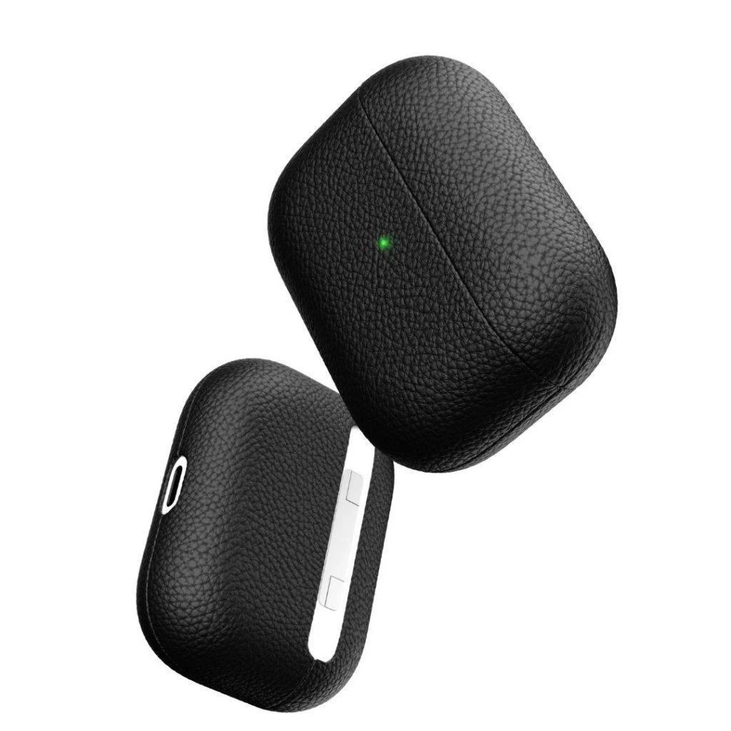 KeyBudz PodSkinz Artisan Series Leather dėklas skirtas AirPods Pro - Juodas