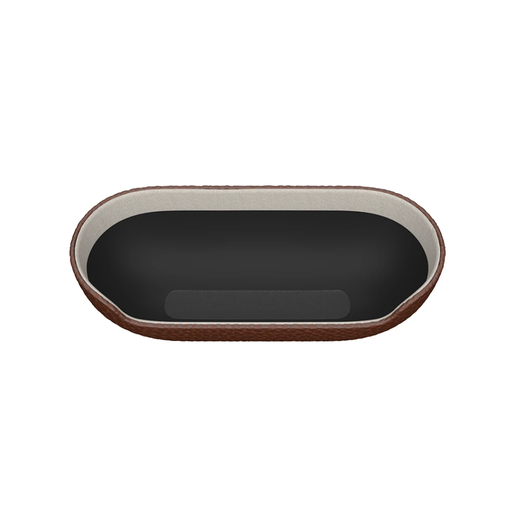 KeyBudz – PodSkinz Artisan Series odinis dėklas – rankų darbo odinis dėklas, skirtas jūsų Airpods 3 (spalva: Natural Ruda)