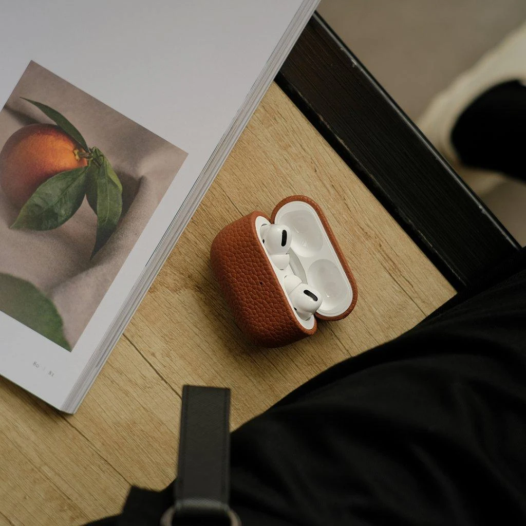 KeyBudz Artisan Series Leather dėklas skirtas AirPods Pro - Natural ruda
