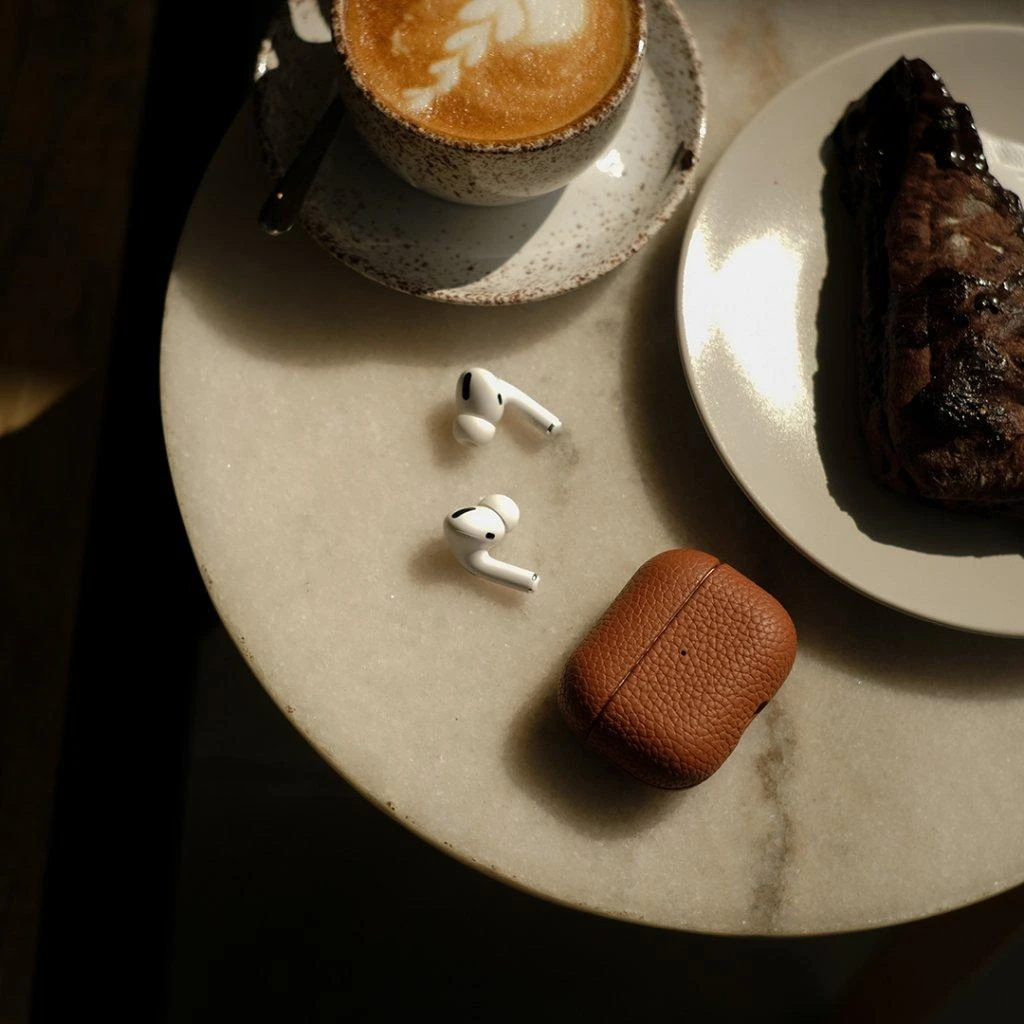 KeyBudz Artisan Series Leather dėklas skirtas AirPods Pro - Natural ruda