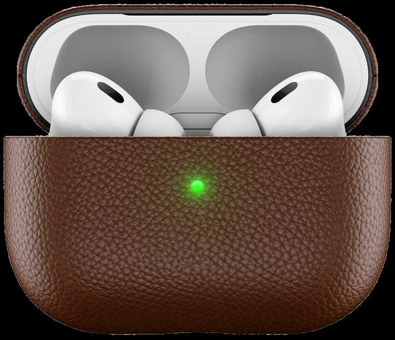 KeyBudz Artisan Series Leather dėklas skirtas AirPods Pro - Natural ruda