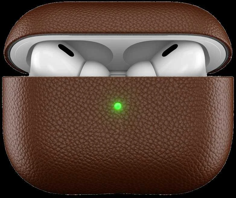 KeyBudz Artisan Series Leather dėklas skirtas AirPods Pro - Natural ruda