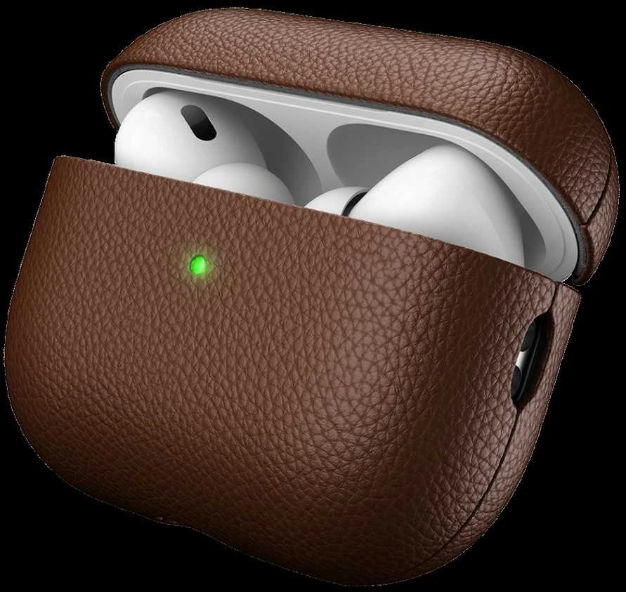 KeyBudz Artisan Series Leather dėklas skirtas AirPods Pro - Natural ruda