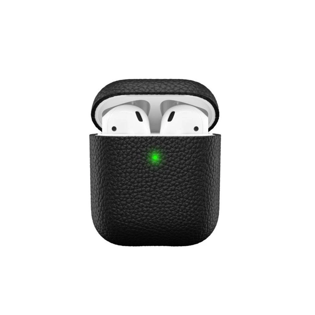 KeyBudz PodSkinz Artisan Series Leather dėklas skirtas AirPods 3 - Juodas