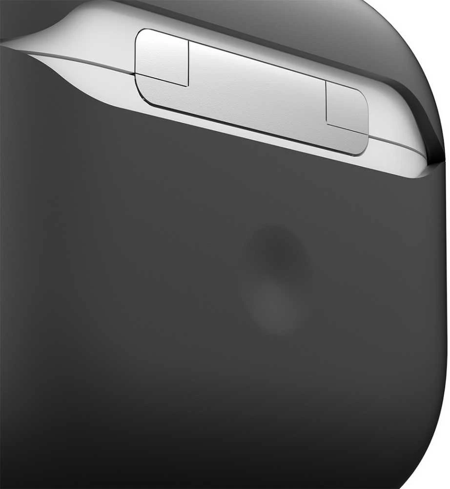„KeyBudz“ – „PodSkinz HyBridShell“ serijos raktų pakabuko dėklas – aukščiausios kokybės kietas trijų sluoksnių dėklas jūsų „Airpods 3“ ausinėms (spalva: juoda)