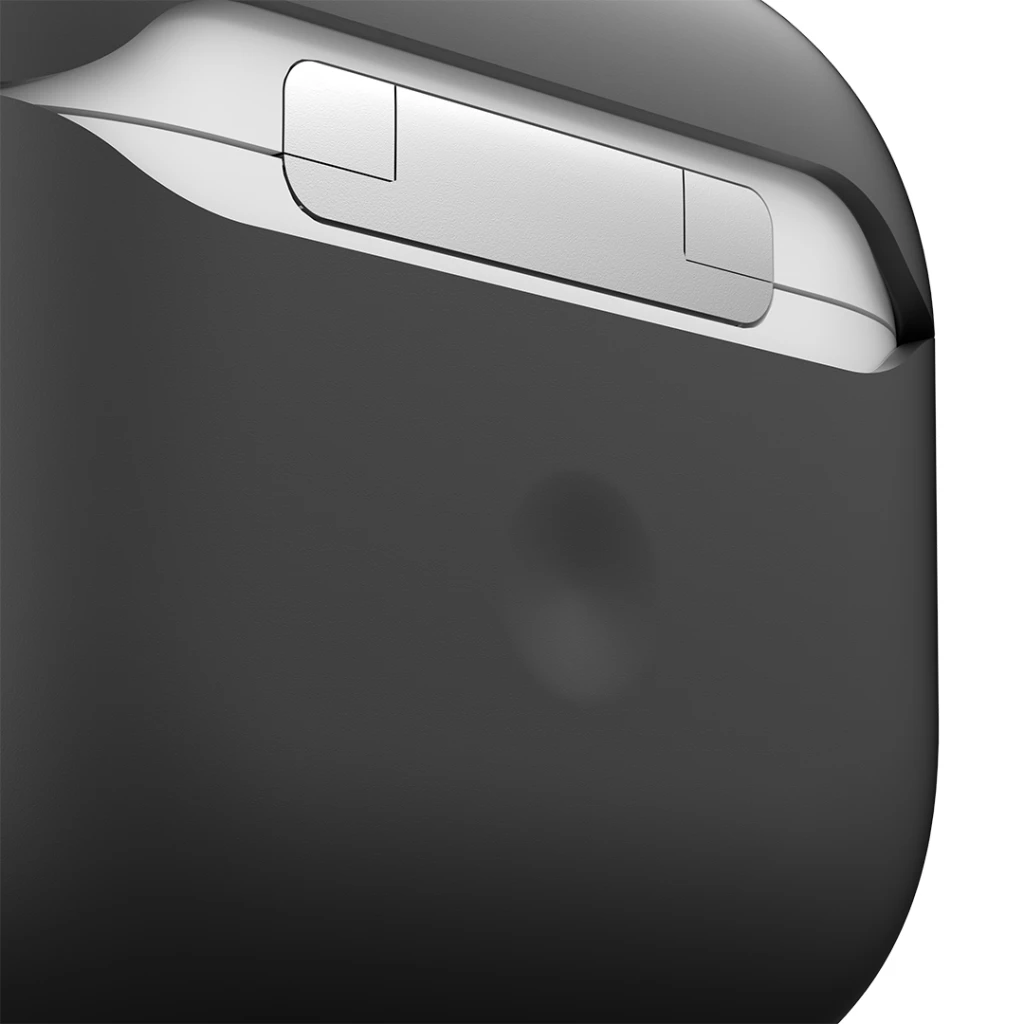 „KeyBudz“ – „PodSkinz HyBridShell“ serijos raktų pakabuko dėklas – aukščiausios kokybės kietas trijų sluoksnių dėklas jūsų „Airpods 3“ ausinėms (spalva: juoda)
