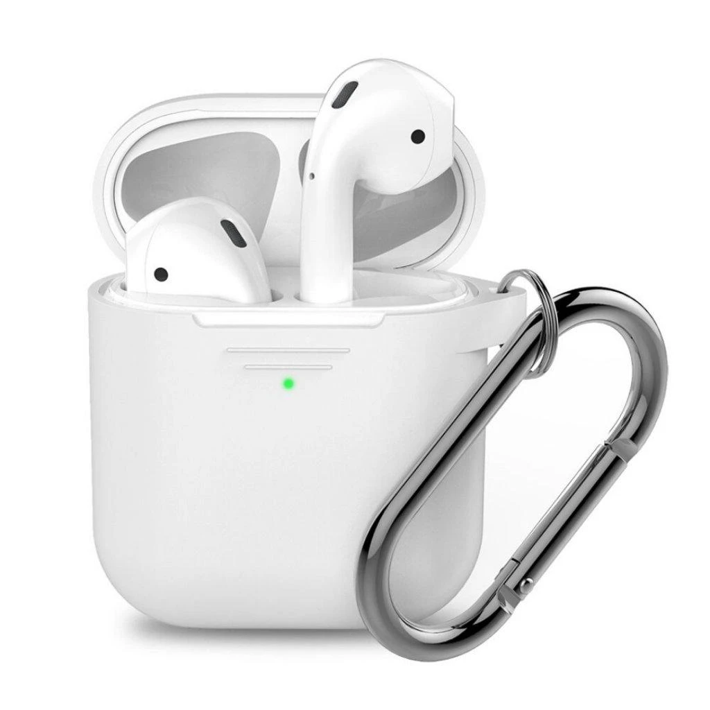 Class and Culture LLC KeyBudz Elevate Keychain - silikoninis apsauginis dėklas, skirtas AirPods 1/2 (pastelinė geltona)
