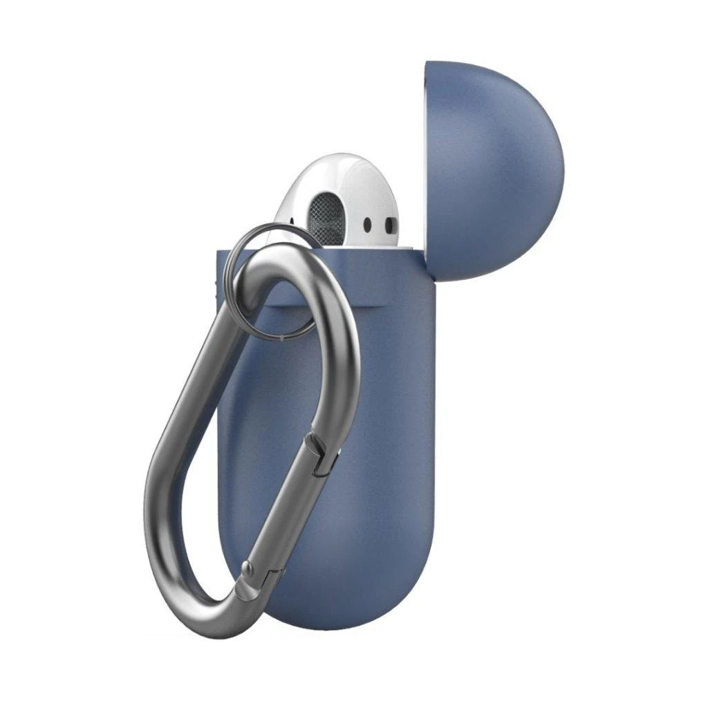 KeyBudz AirPods dėklas su atverčiamu dangteliu ir karabinu