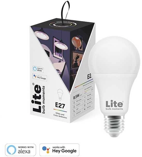 Lite Bulb Moments Lite Bulb Moments Išmanioji lemputė, E27, 8,5W, RGB 2700-6500K