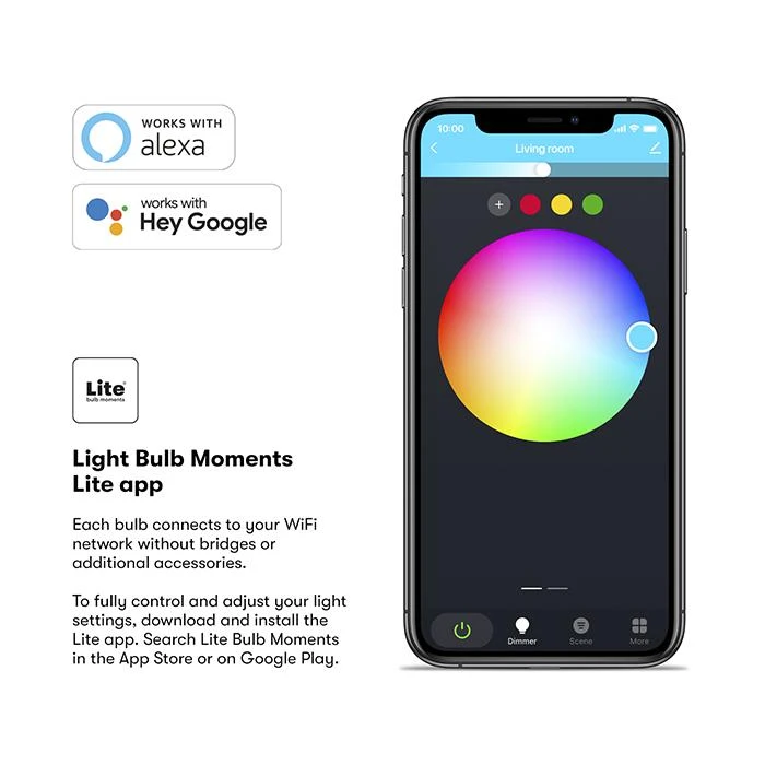 Lite Bulb Moments Lite Bulb Moments Išmanioji lemputė, E27, 8,5W, RGB 2700-6500K