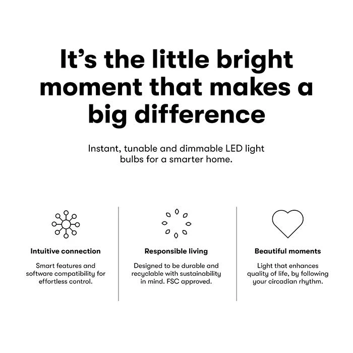 Lite Bulb Moments Lite Bulb Moments Išmanioji lemputė, E27, 6W, 2700-6500K