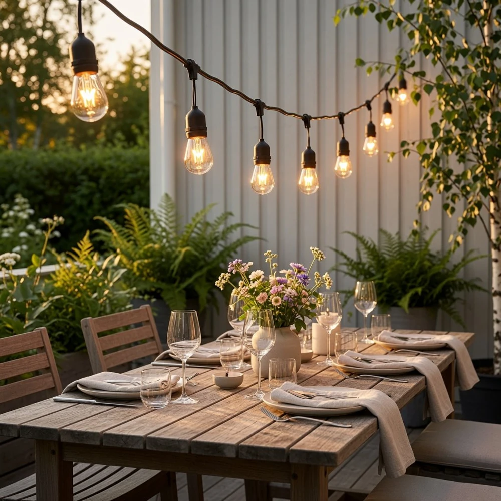 „Lite Bulb Moments“ išmanioji šviesos grandinėlė? „Vintage Edison“ – balta