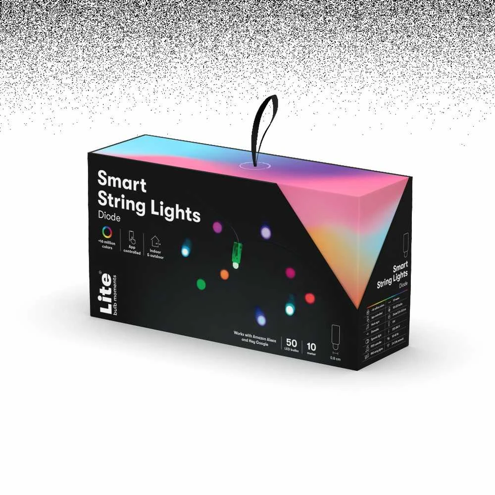 Lite Bulb Moments LBM 10 m išmanioji lauko šviesos grandinė – 50 x diodas