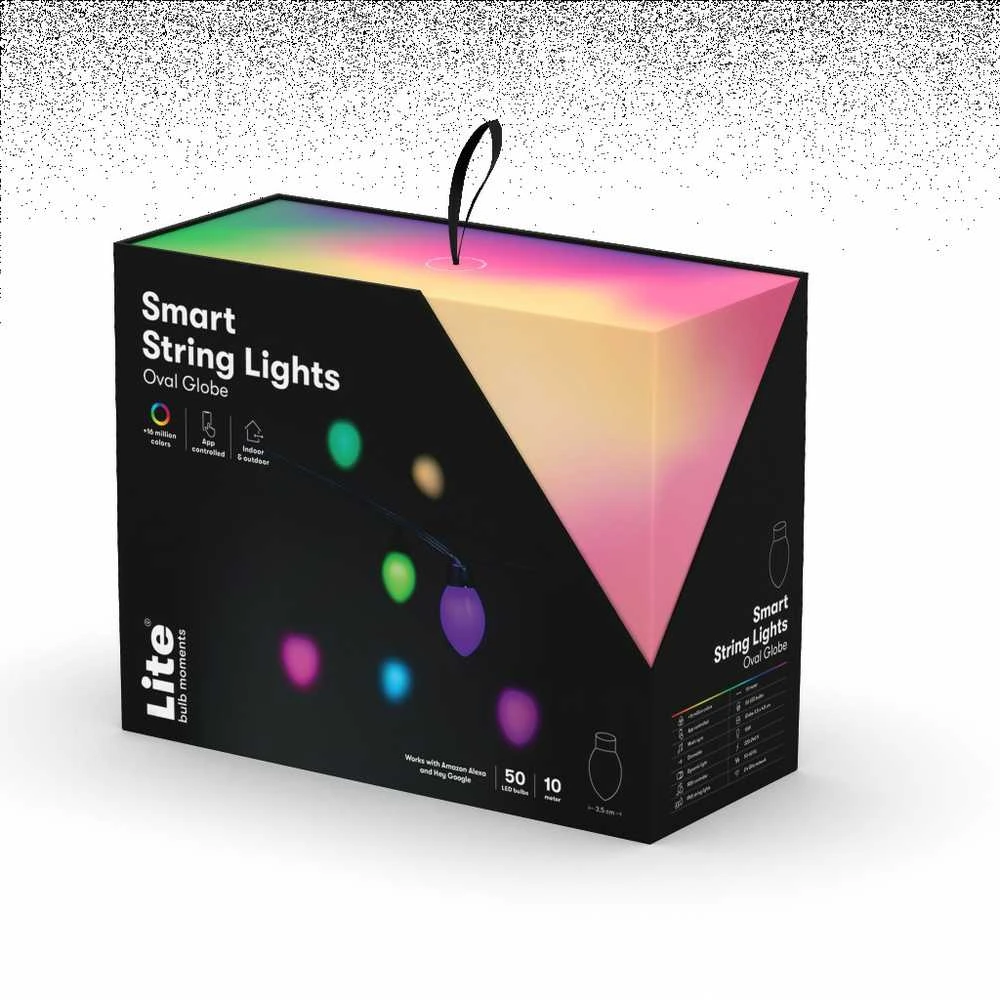 Lite bulb moments Smart Light Chain - Globe Cone