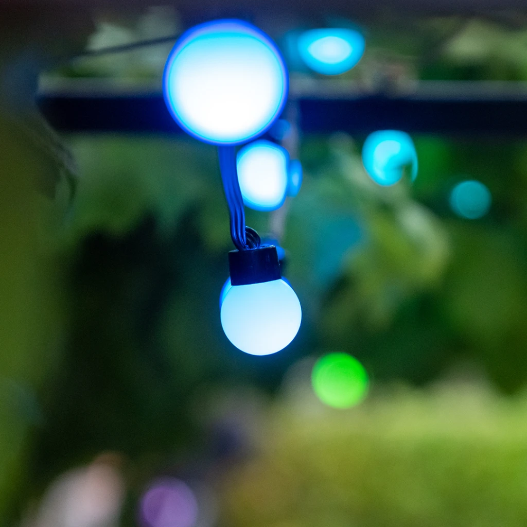 Lite Bulb Moments LBM 10 m išmanioji lauko šviesos grandinė – 50 x gaublys 3 cm