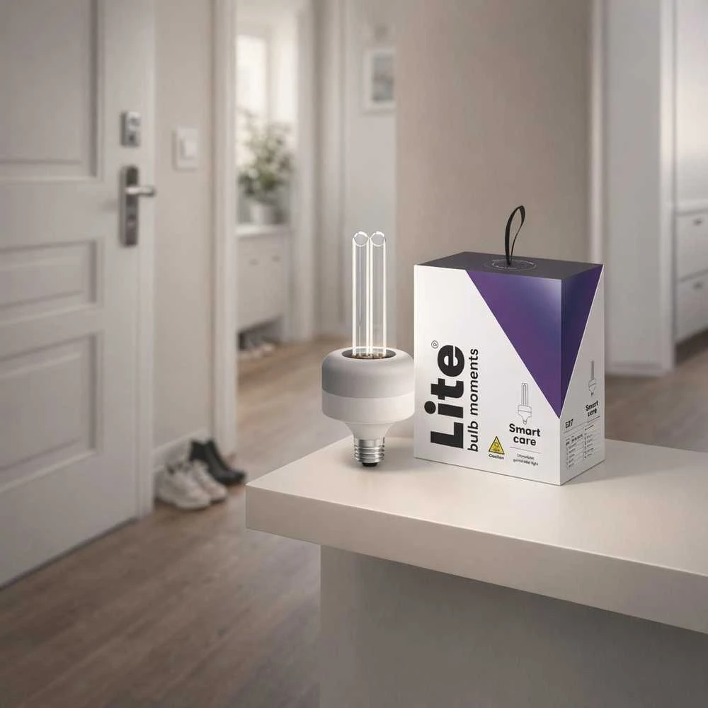 Lite Bulb Moments Išmanioji lemputė su UVC +2700 technologija sumažina ir neutralizuoja virusus ir bakterijas