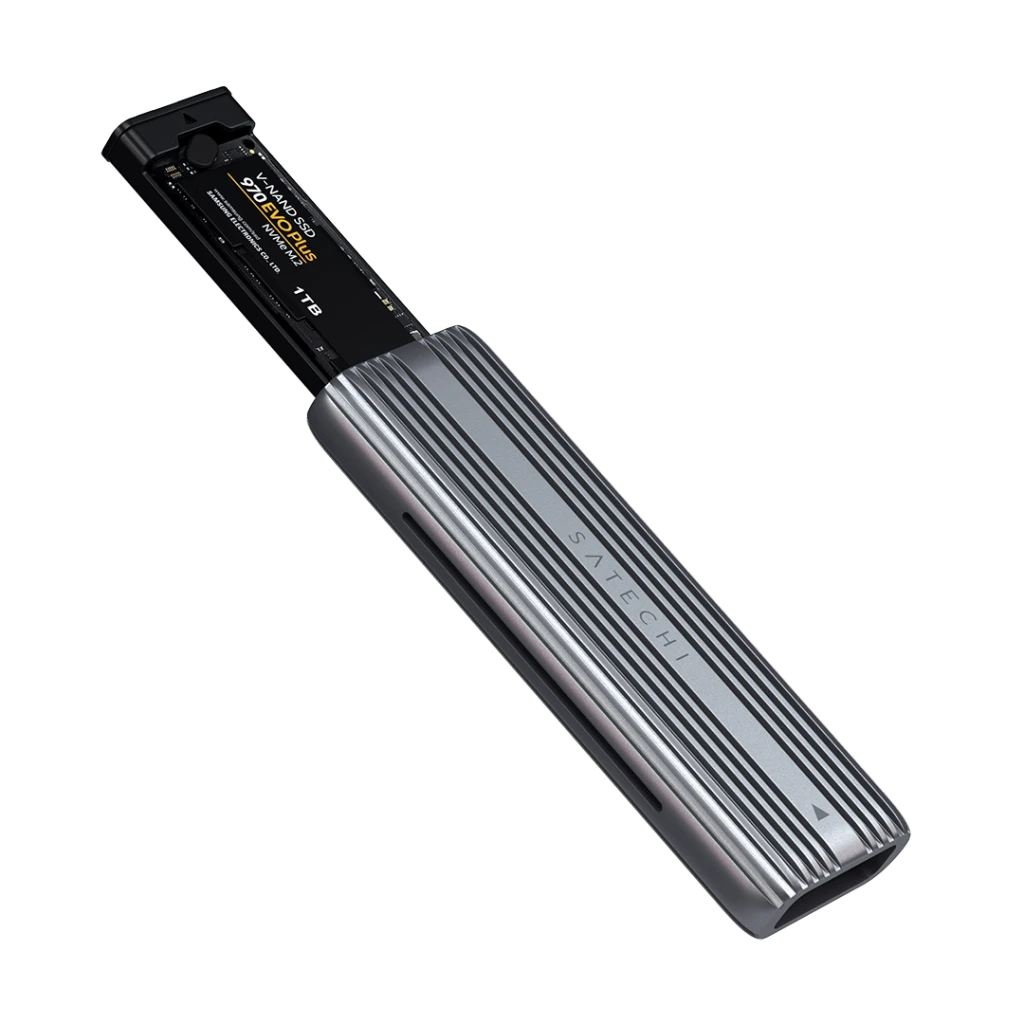 Satechi SATECHI USB-C NVME ir SATA SSD korpuso erdvė pilka