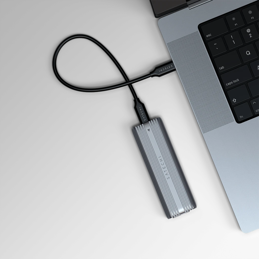 Satechi SATECHI USB-C NVME ir SATA SSD korpuso erdvė pilka