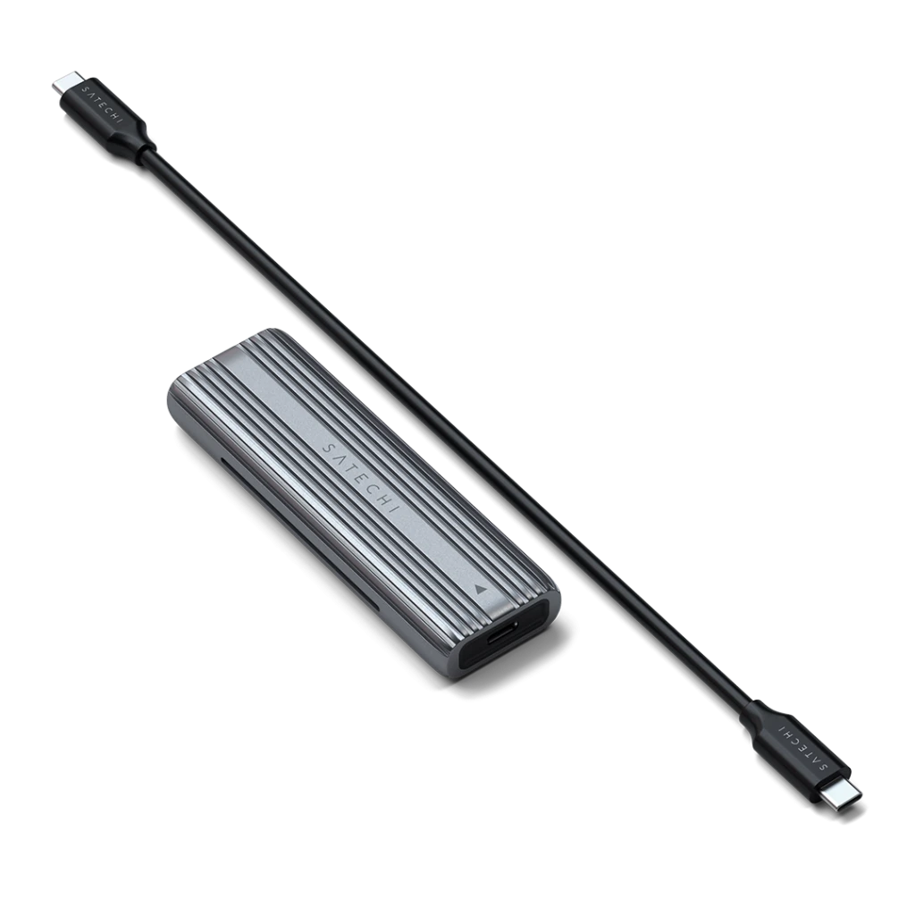 Satechi SATECHI USB-C NVME ir SATA SSD korpuso erdvė pilka