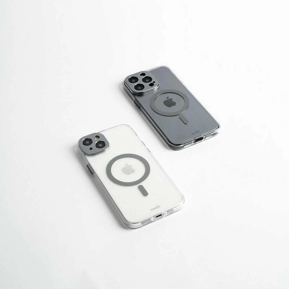 Dėklas Moshi iGlaze for iPhone 15 - Lunar Sidabrinis