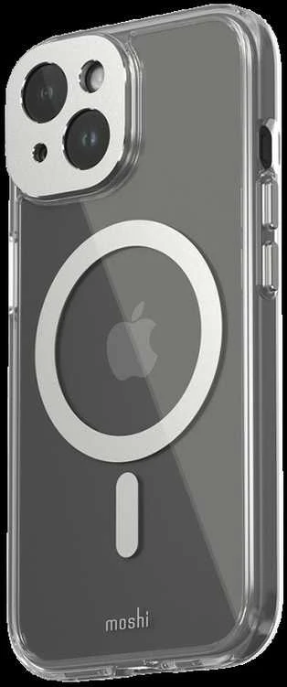 Dėklas Moshi iGlaze for iPhone 15 - Lunar Sidabrinis