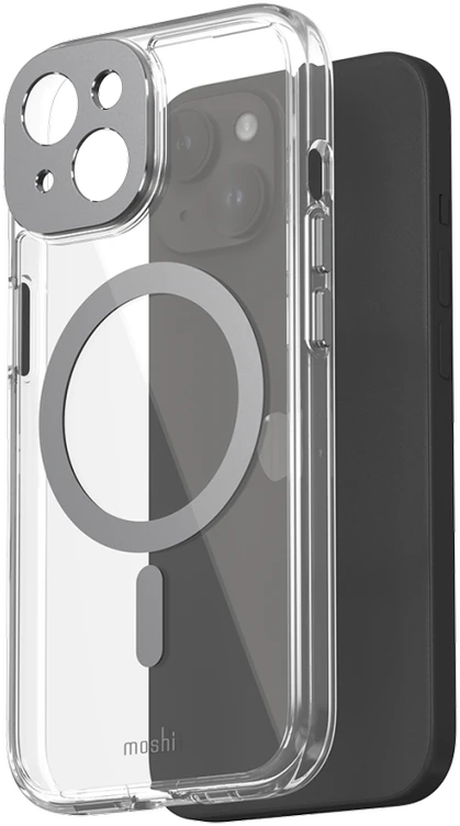 Dėklas Moshi iGlaze for iPhone 15 - Meteorite pilka