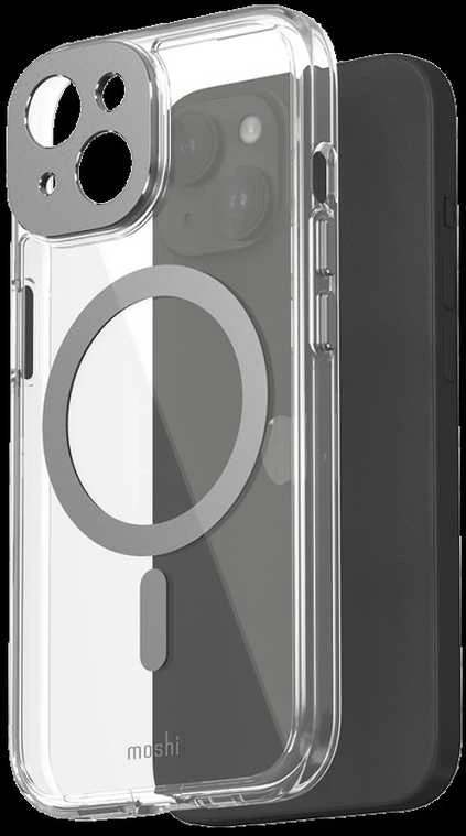 Dėklas Moshi iGlaze for iPhone 15 - Meteorite pilka