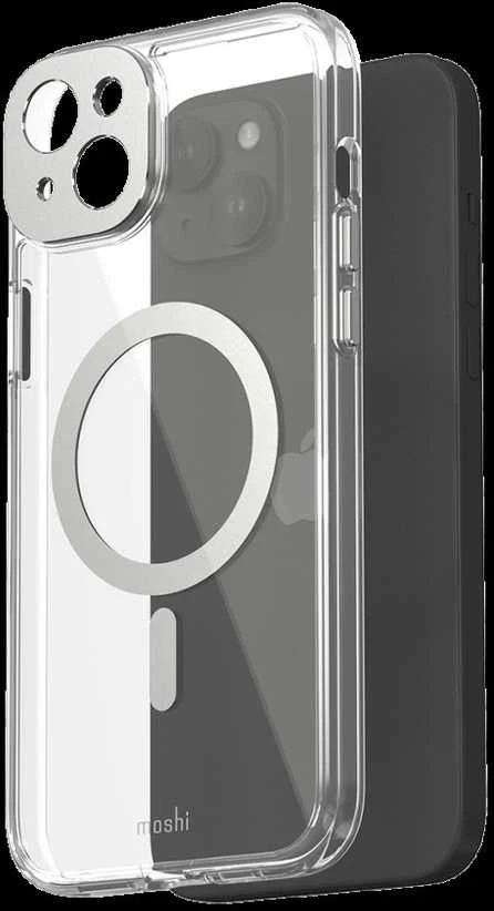 Dėklas Moshi iGlaze for iPhone 15 Plus - Lunar Sidabrinis