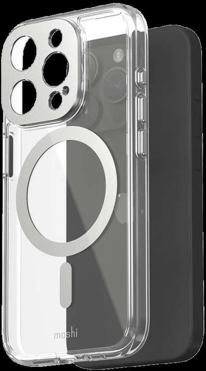 Dėklas Moshi iGlaze for iPhone 15 Pro - Lunar Sidabrinis
