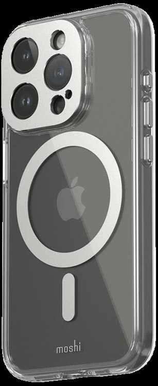 Dėklas Moshi iGlaze for iPhone 15 Pro - Lunar Sidabrinis