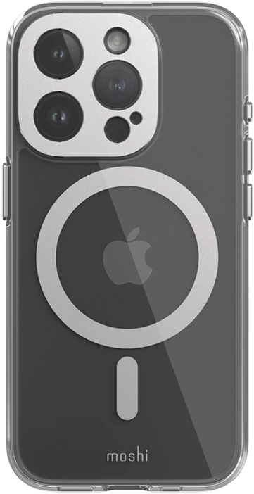 Dėklas Moshi iGlaze for iPhone 15 Pro - Lunar Sidabrinis