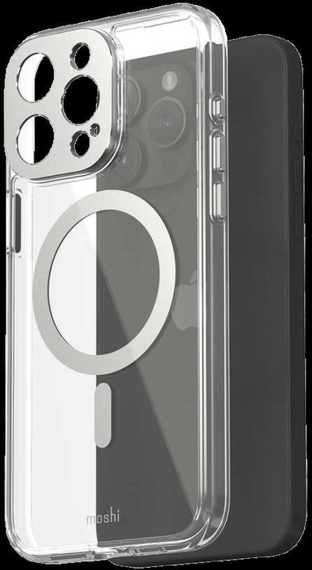 Dėklas Moshi iGlaze for iPhone 15 Pro Max - Lunar Sidabrinis