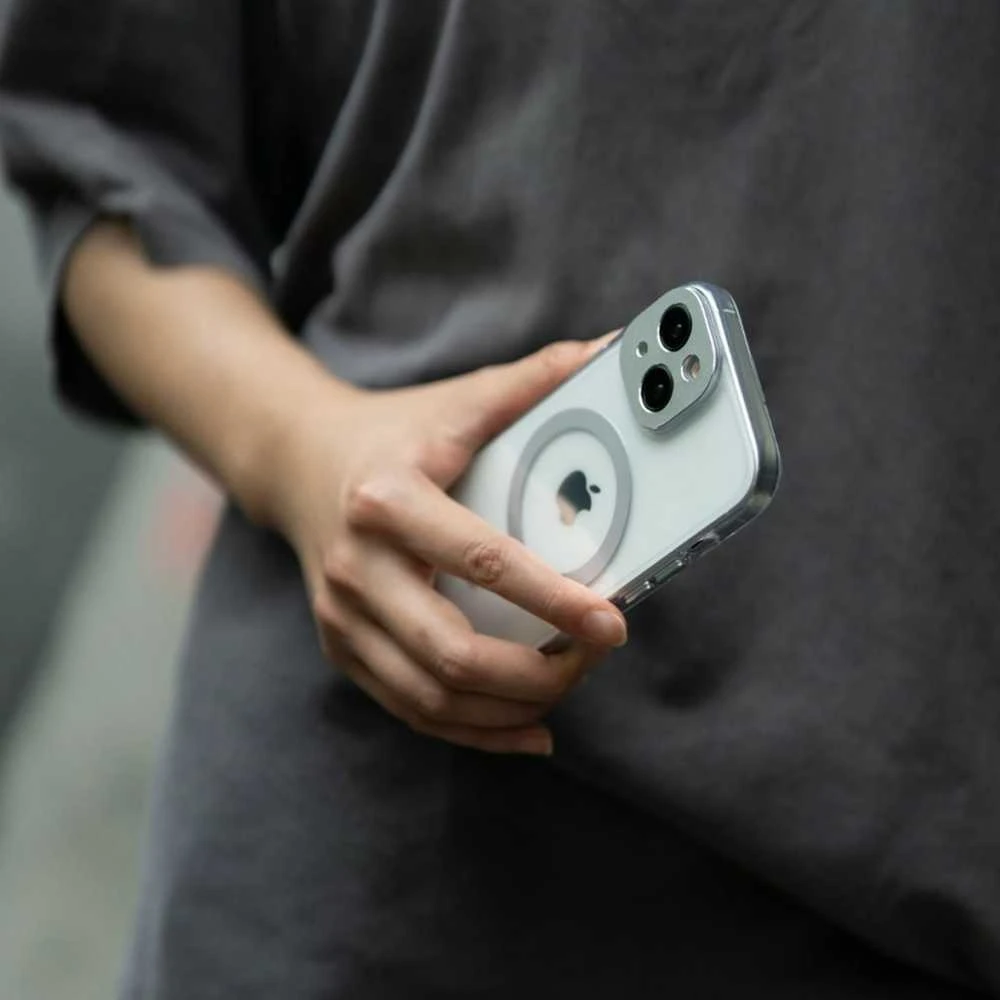 Dėklas Moshi iGlaze for iPhone 15 Pro Max - Lunar Sidabrinis