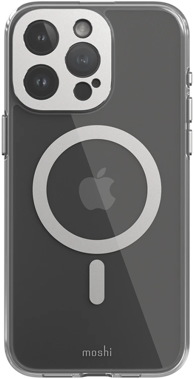 Dėklas Moshi iGlaze for iPhone 15 Pro Max - Lunar Sidabrinis