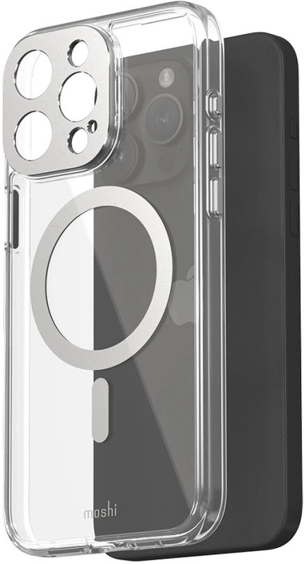 Dėklas Moshi iGlaze for iPhone 15 Pro Max - Lunar Sidabrinis
