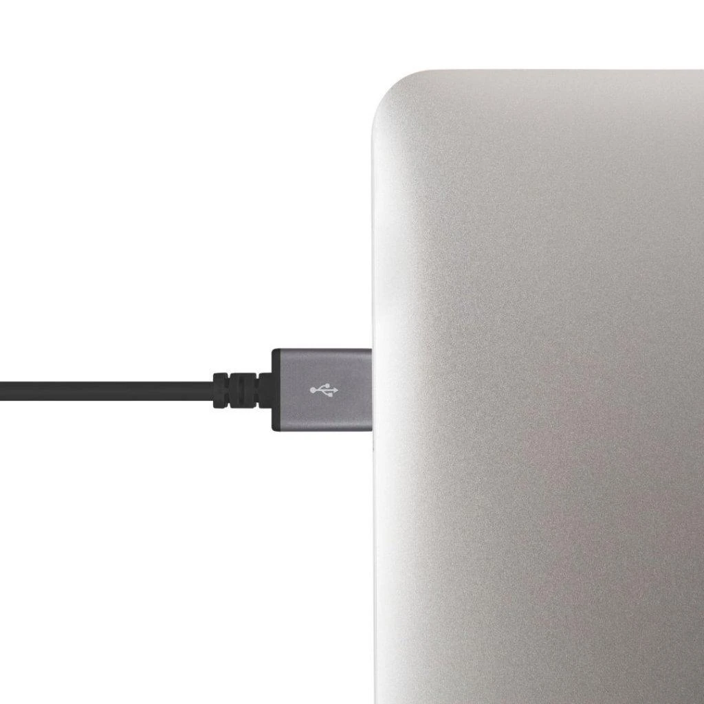 Kabelis USB Moshi USB-A - Žaibas Juodai-Sidabrinė (MI-LIGHUSB-90B)