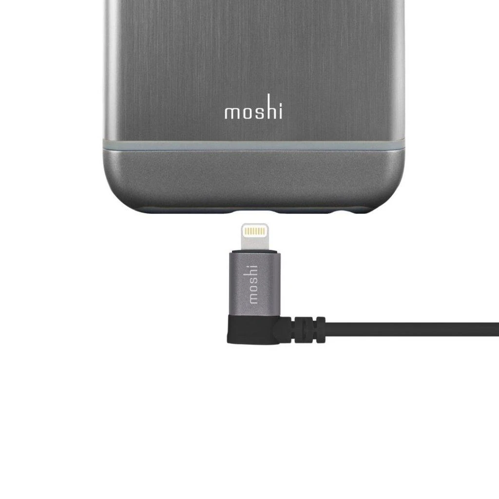 Kabelis USB Moshi USB-A - Žaibas Juodai-Sidabrinė (MI-LIGHUSB-90B)