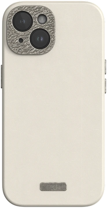 Dėklas Moshi Napa for iPhone 15 - Eggnog baltas