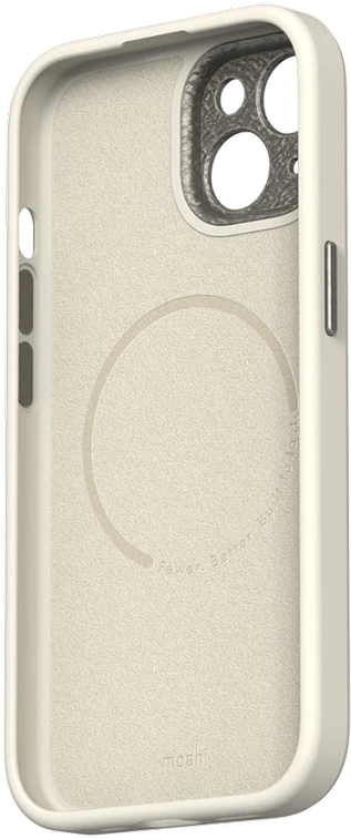 Dėklas Moshi Napa for iPhone 15 - Eggnog baltas