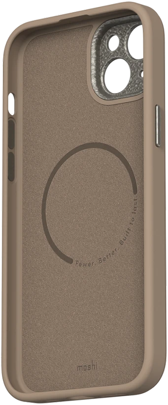 Dėklas Moshi Napa, skirta iPhone 15 Plus – Woodsmoke ruda
